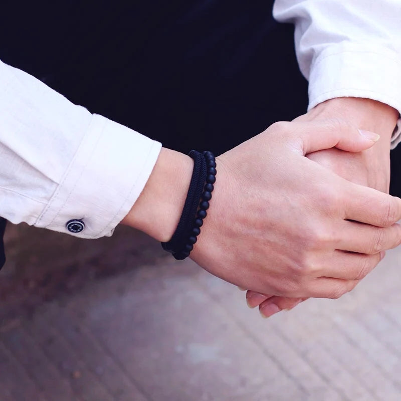 Set 2 Pulseras Hombre Hilo Rojo Ajustable - Suerte