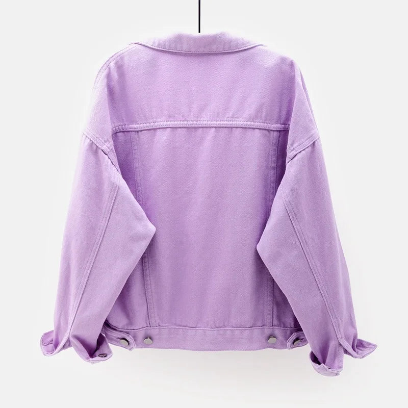 Chaqueta Denim Mujer Boyfriend - Jacket Jeans Oversize Colores 2023