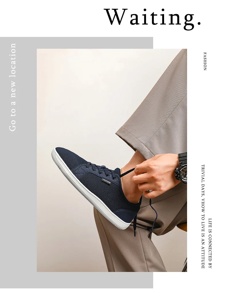 Zapatos Hombre Minimalistas Barefoot - Punta Ancha Zero Drop Transpirables Malla Ligeros Walking