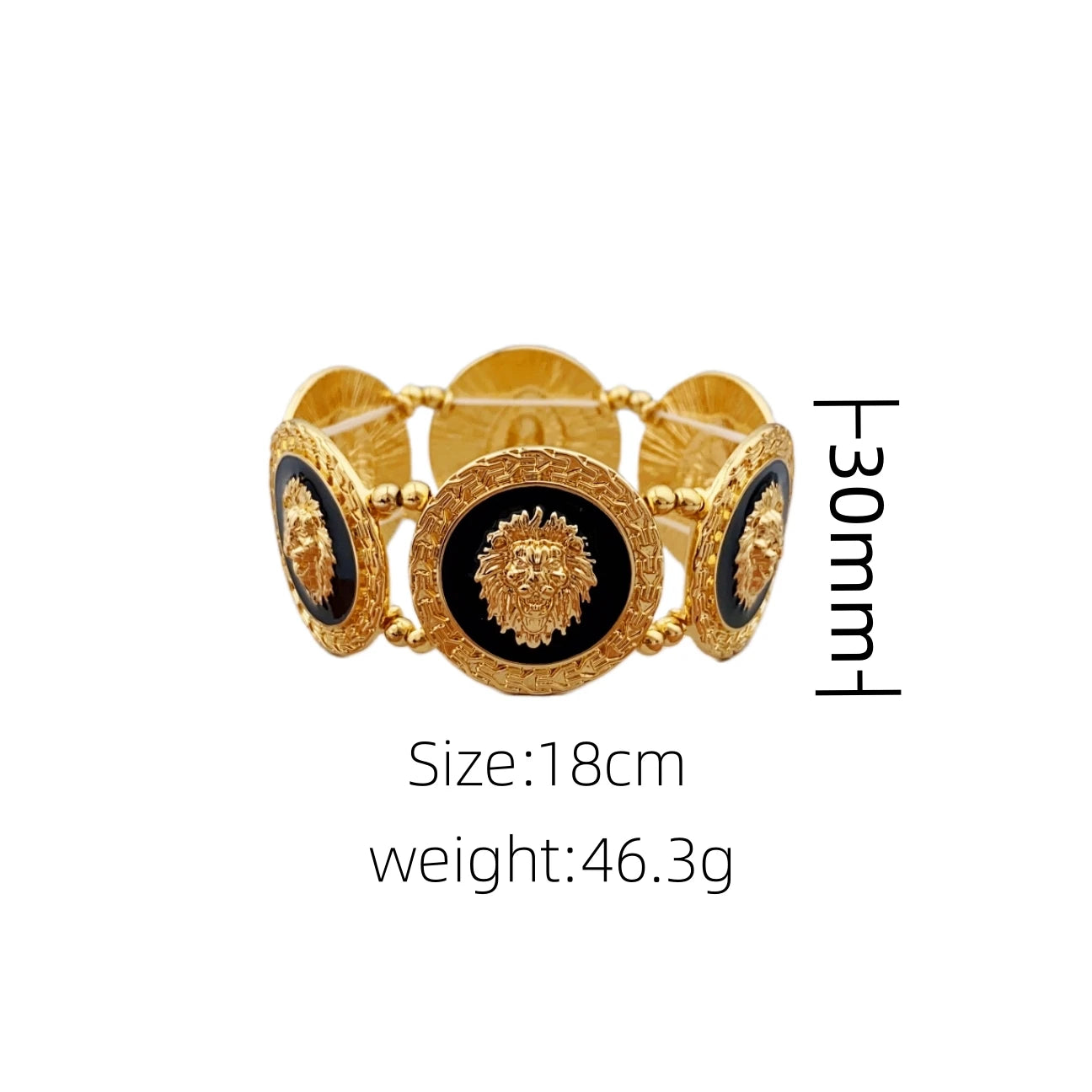 Pulsera Cabeza León Trenzada Unisex - Aleación Premium