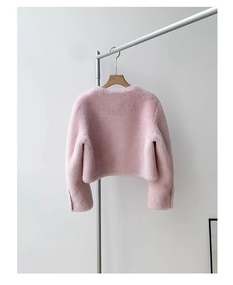 Chaqueta Piel Oveja Mujer Genuina - Chaqueta Shearling Cordero Invierno