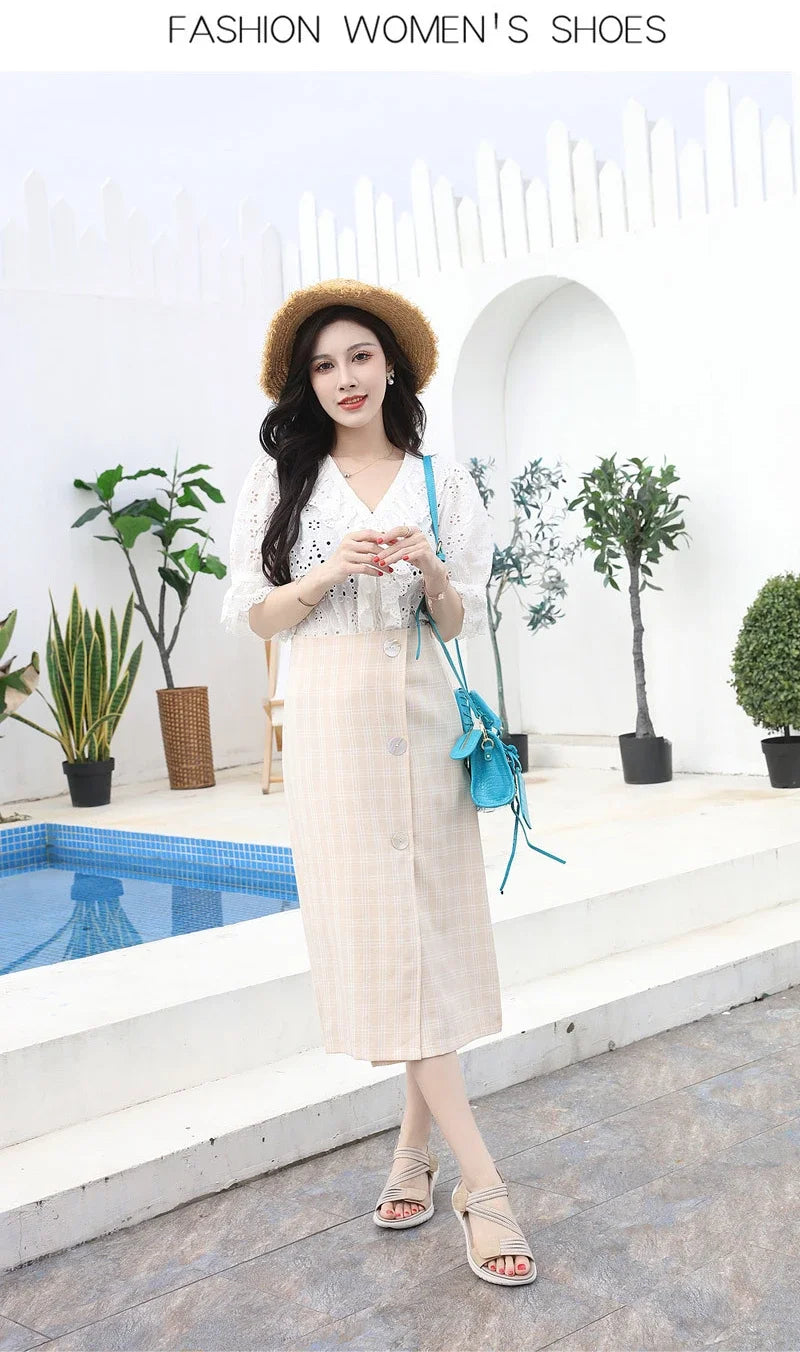 Sandalias Cuña Mujer Deportivas - Zapatos Playa Outdoor Aumenta Altura Cómodas Verano