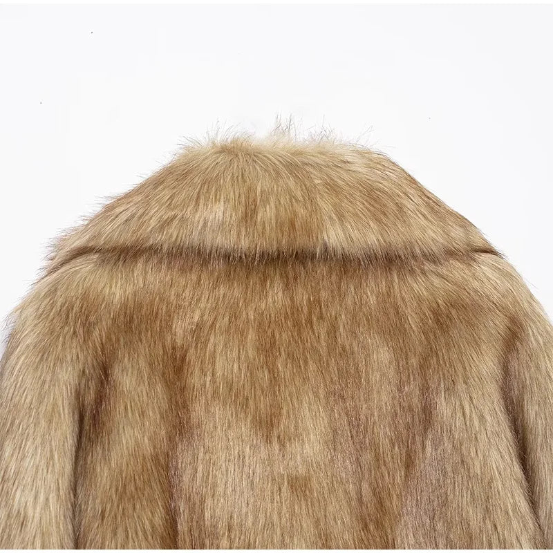 Chaqueta Piel Mujer Elegante - Chaqueta Cuello Alto Holgada 2025