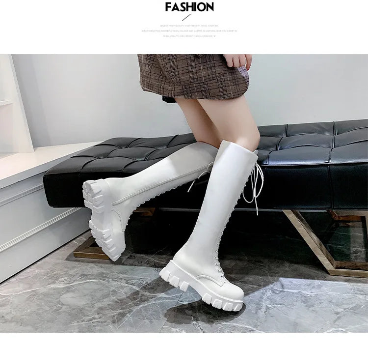 Botas Altas Mujer 2025 Nuevas - Fashion Casual Antideslizantes Plataforma