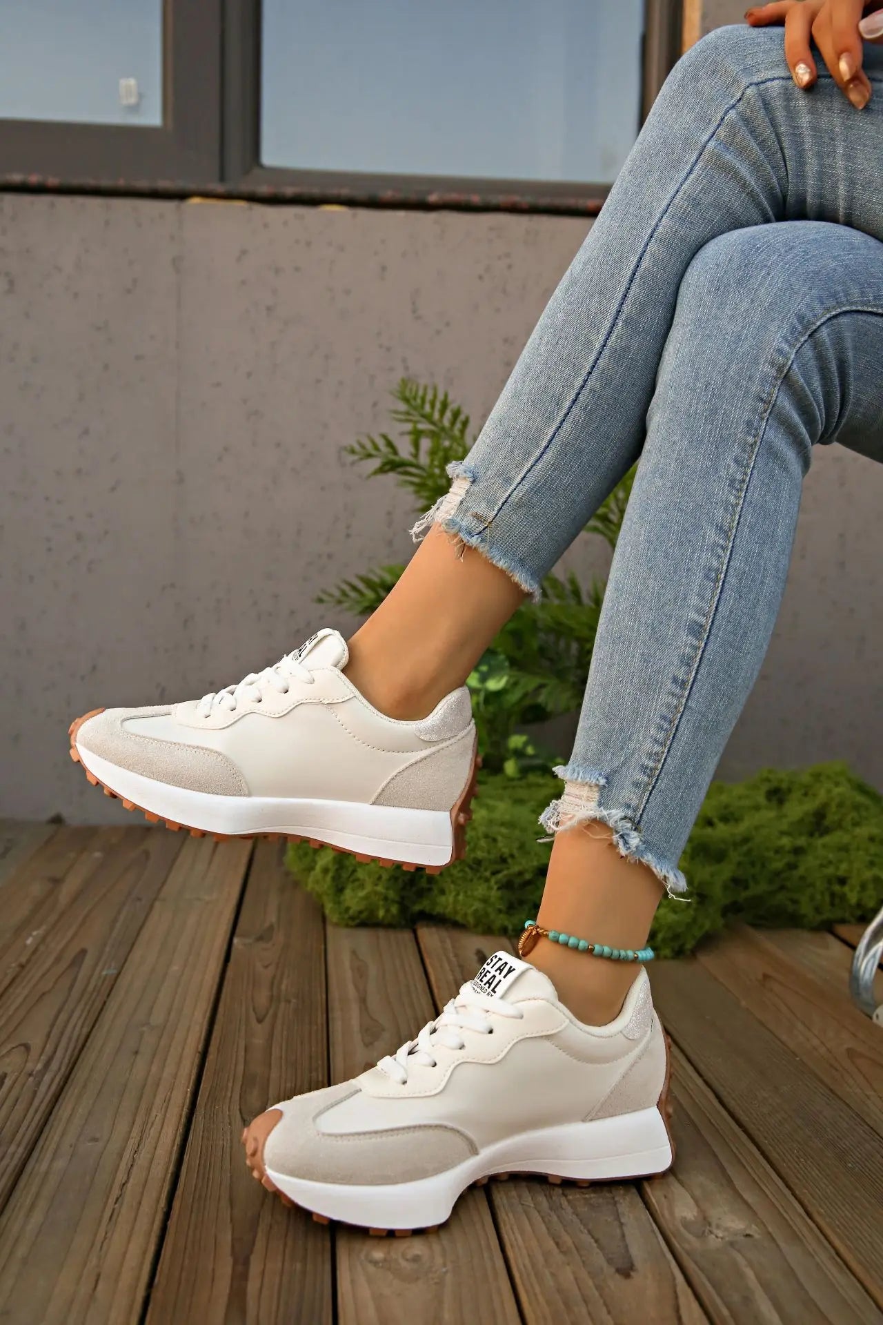 Sneakers Walking Mujer 2025 - Zapatillas Deportivas Plataforma Antideslizantes