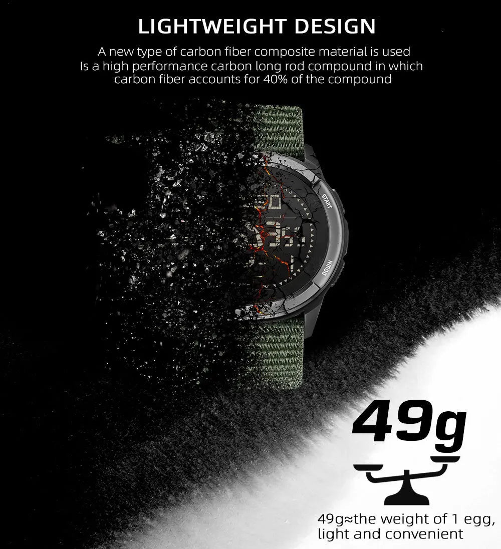 Reloj Digital NORTH EDGE ALPS para Hombre - Deportivo Multifunción LED Resistente al Agua