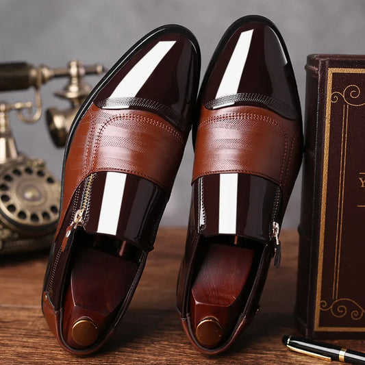 Zapatos Vestir Hombre Business Negros - Clásicos Elegantes Formales Boda Slip-On Oficina Oxford
