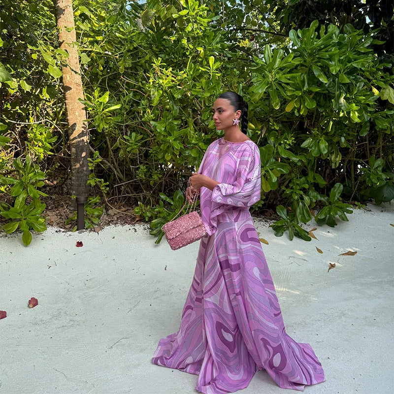 Conjunto Mujer Bohemia - Camisa Falda Larga Vintage Irregular