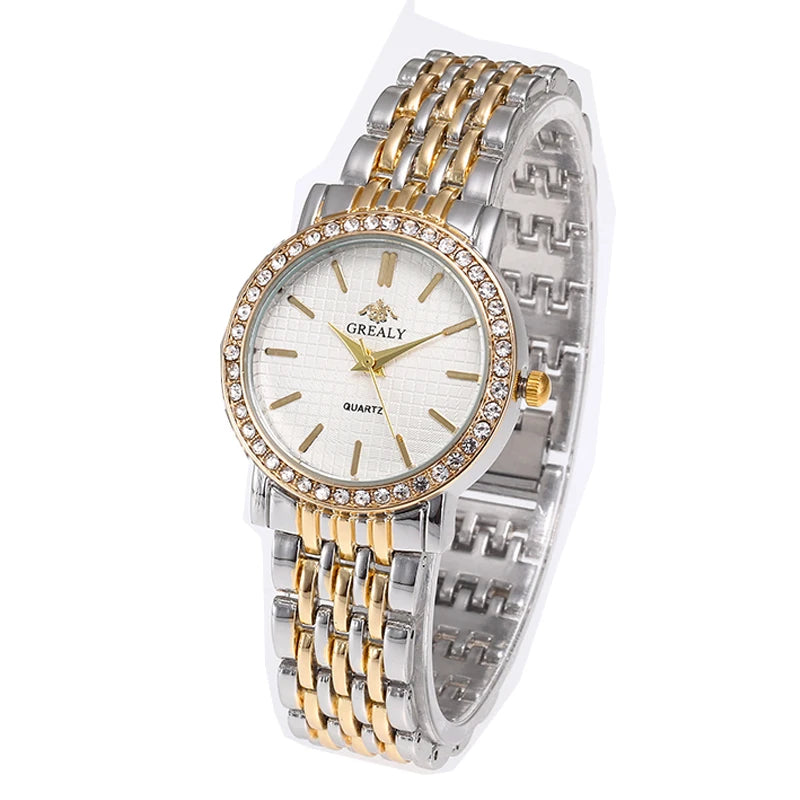 Reloj Pulsera Mujer Diamantes - Números Romanos Acero Pareja