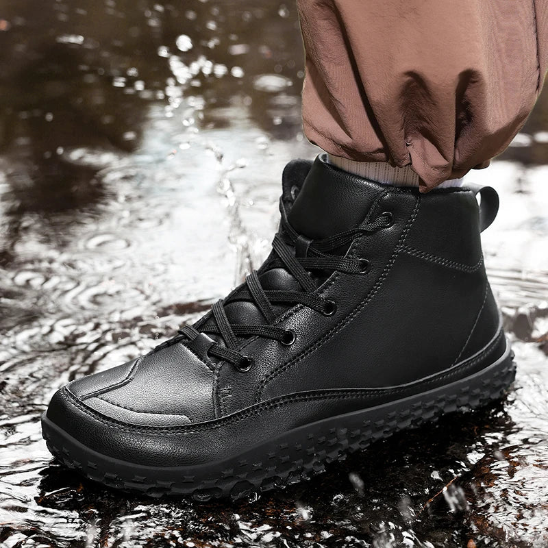 Botas Hombre Barefoot Senderismo - Puntera Ancha Hiking Montaña Cómodas