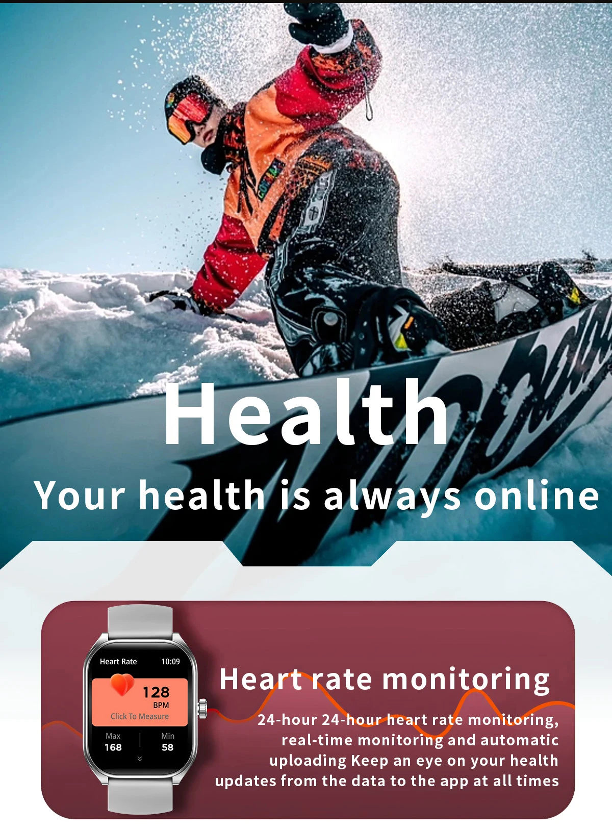 Smartwatch Hombre 2.01'' AMOLED Pantalla Curva - IP68 Bluetooth 5.3 Llamadas Asistente IA Fitness