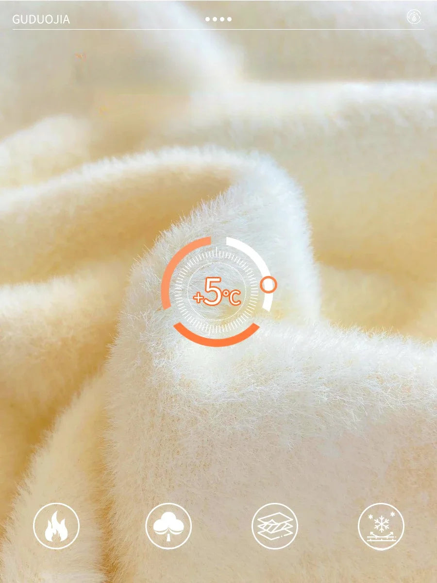 Suéter Mujer Térmico Forro Terciopelo - Jersey Cuello Alto Invierno