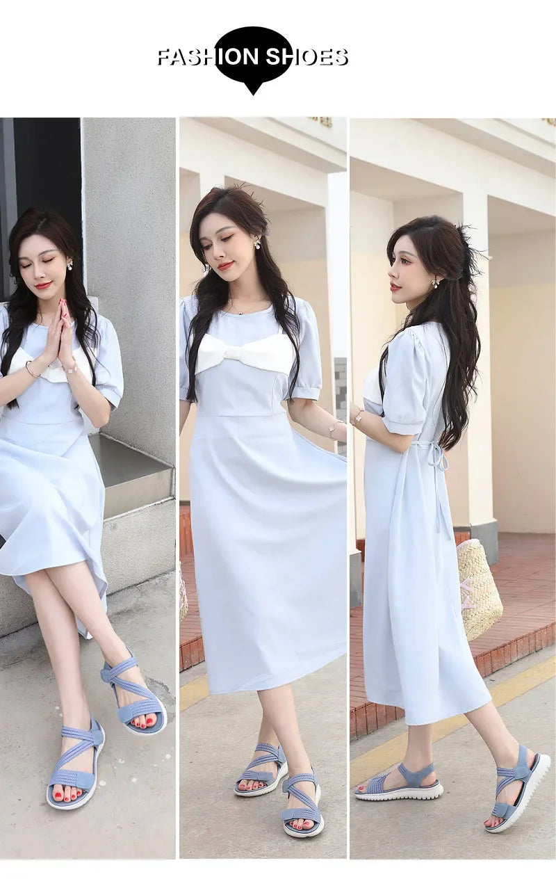 Sandalias Cuña Mujer Deportivas - Zapatos Playa Outdoor Aumenta Altura Cómodas Verano