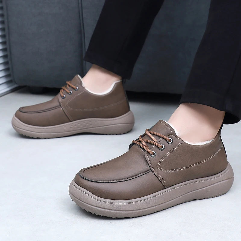 Zapatos Hombre Casual Algodón 2025 - Invierno Fashion Versátiles Cálidos Cómodos Antideslizantes Resistentes