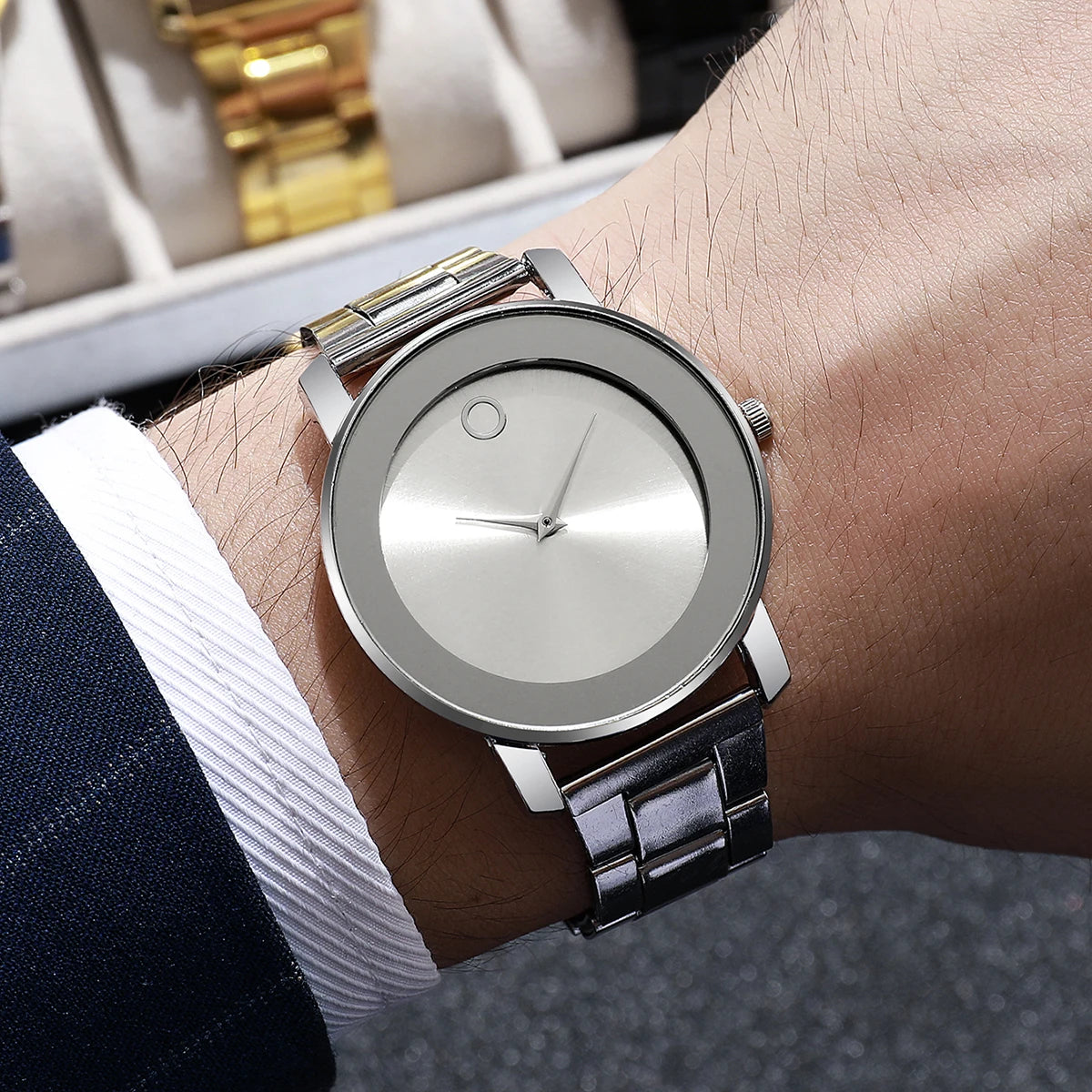 Set 3 Relojes Hombre Negocios - Cuarzo Elegante