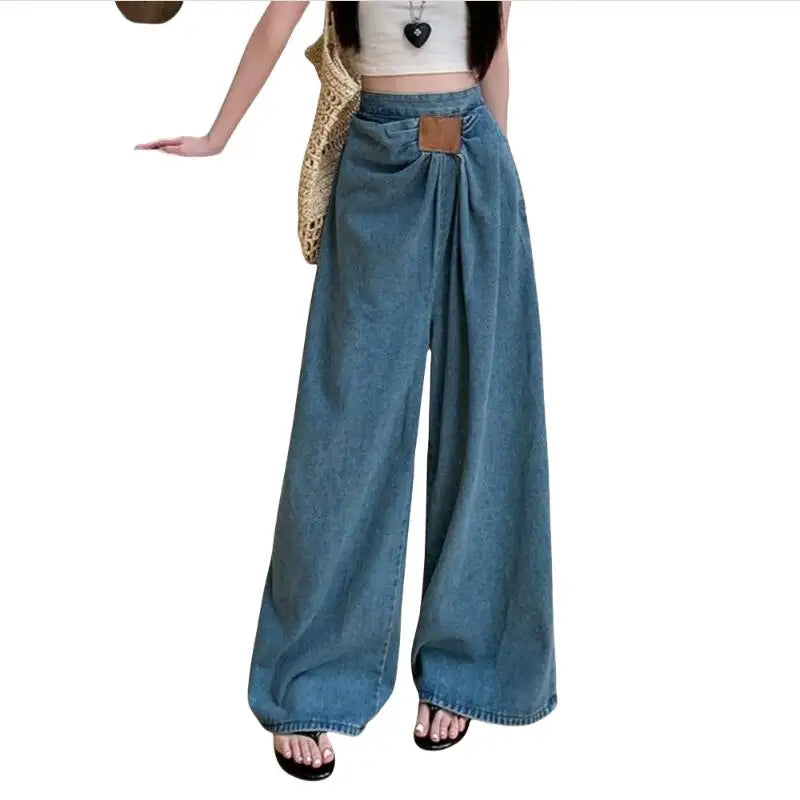 Jeans Mujer Pierna Ancha Americanos - Pantalón Holgado 2025