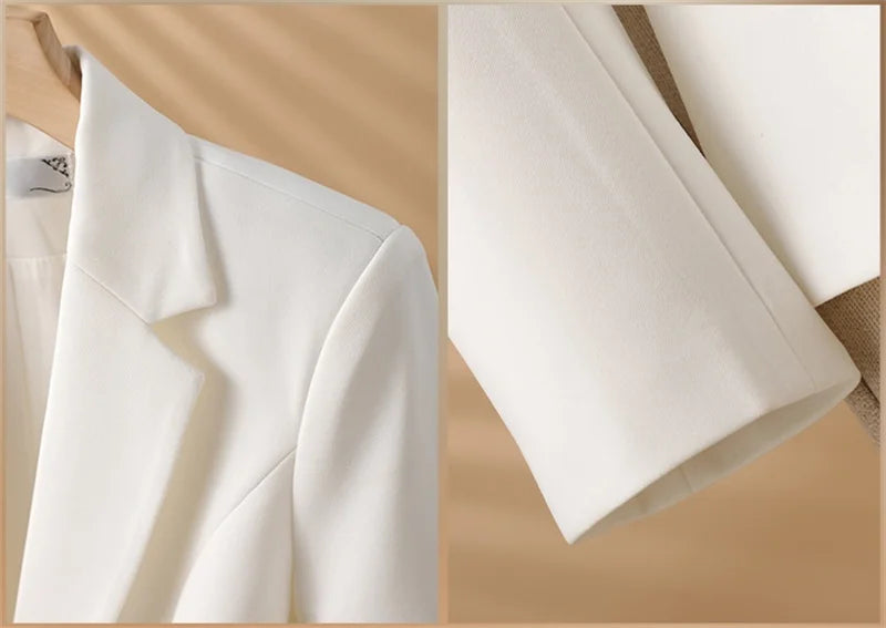 Blazer Mujer Slim Botón Simple - Chaqueta Oficina Otoño Invierno