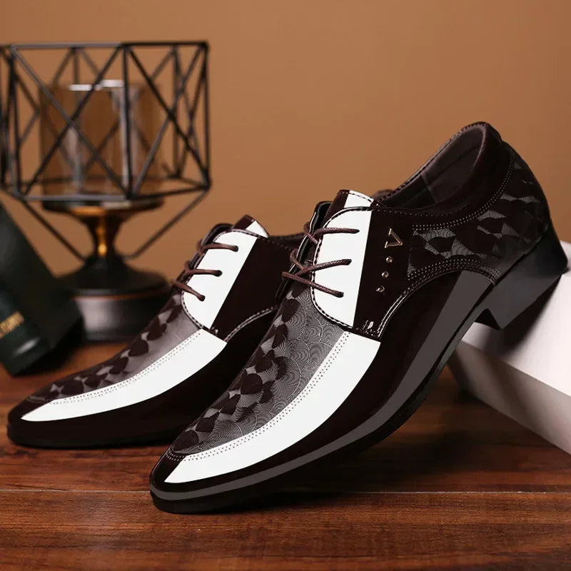 Zapatos Hombre Cuero Business 2025 - Mocasines Elegantes Boda Vestir Formales