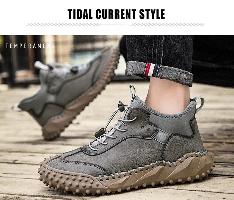 Botines Hombre Cuero Casual - Botas Tobillo Otoño Invierno Outdoor