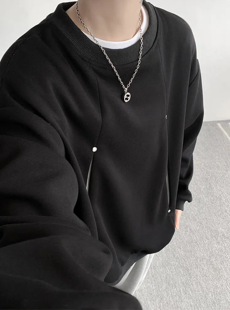 Sudadera Hombre Otoño Invierno - Hoodie Cuello Redondo Casual Outdoor