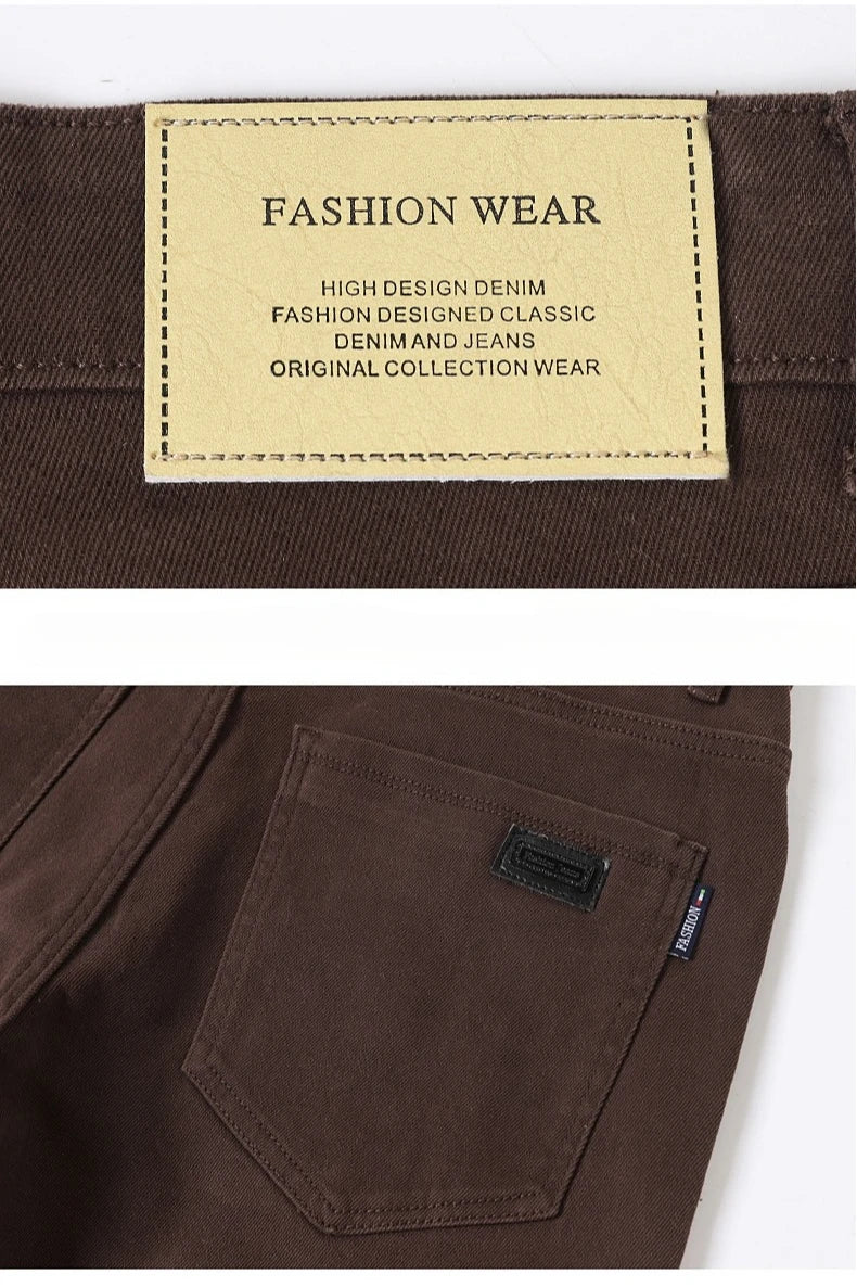 Vaqueros Hombre Business Casual Slim Fit - Pantalones Rectos Elegantes 6 Colores