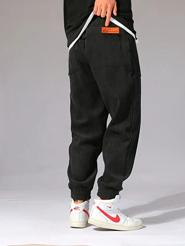 Pantalones Jogger Hombre Pana Baggy - Fleece Térmicos Otoño Invierno Harem