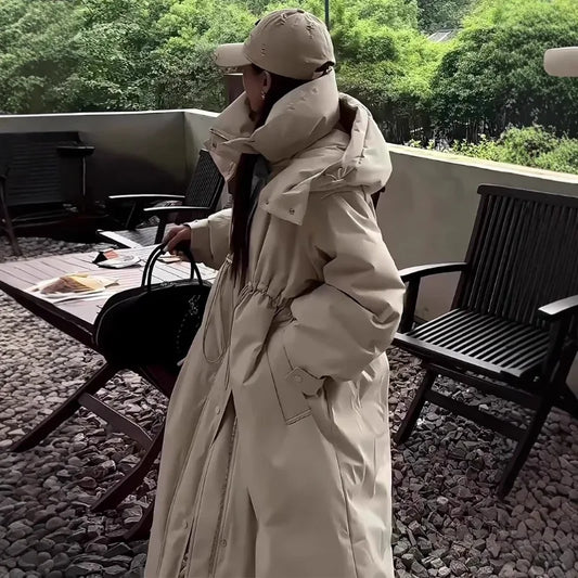 Abrigo Plumón Mujer Capucha - Abrigo Trench Medio Largo Pato Invierno