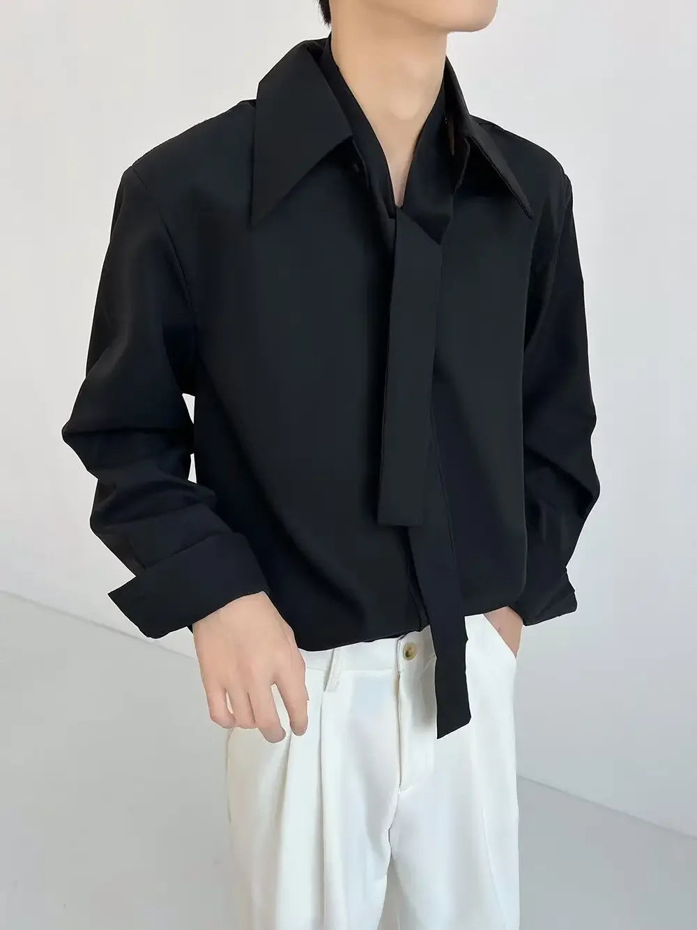 Camisa Hombre Casual Suelta Otoño - Manga Larga Trendy Brands Ins Joven