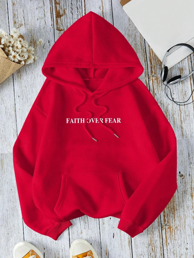Sudadera Mujer Capucha Casual - Hoodie Letras Bolsillos Otoño Streetwear