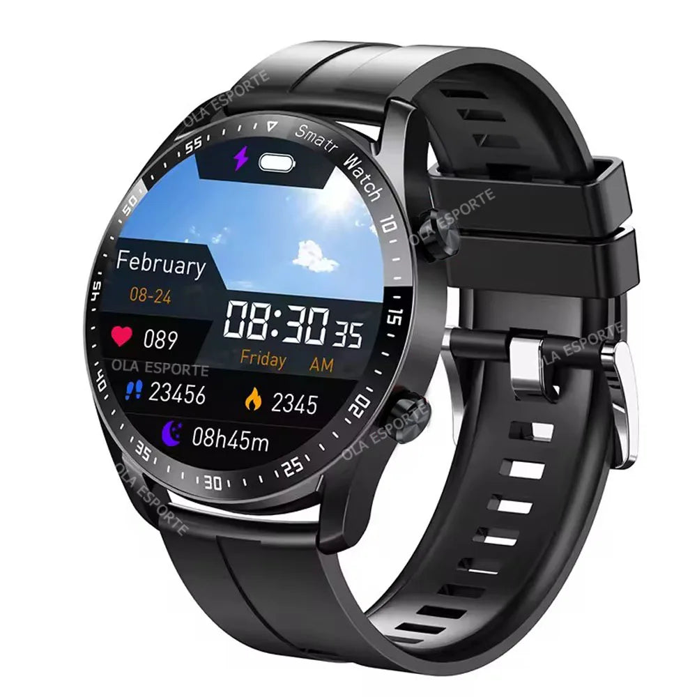 Smartwatch 2025 AMOLED Hombre Mujer - Pantalla Táctil Completa Bluetooth Llamadas 5ATM Deportivo