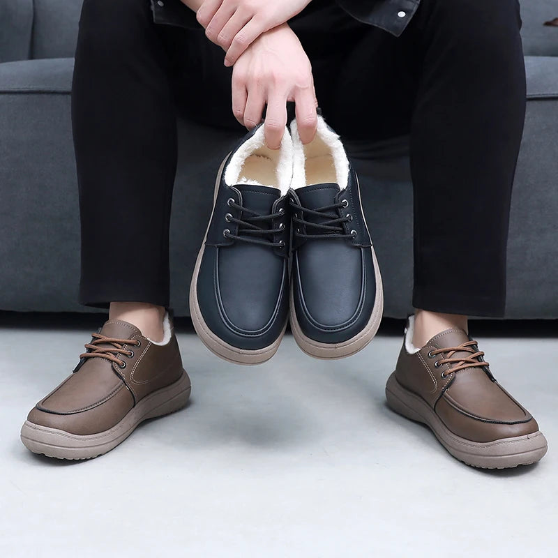 Zapatos Hombre Casual Algodón 2025 - Invierno Fashion Versátiles Cálidos Cómodos Antideslizantes Resistentes