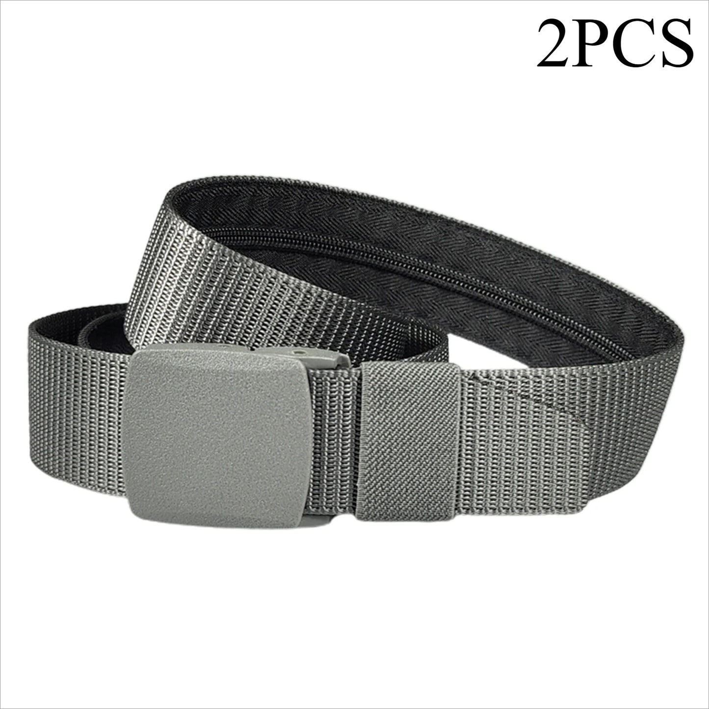 Cinturón Hombre con Bolsillo Secreto Cremallera - Nylon Seguridad Anti-Robo Cartera Oculta Regalo