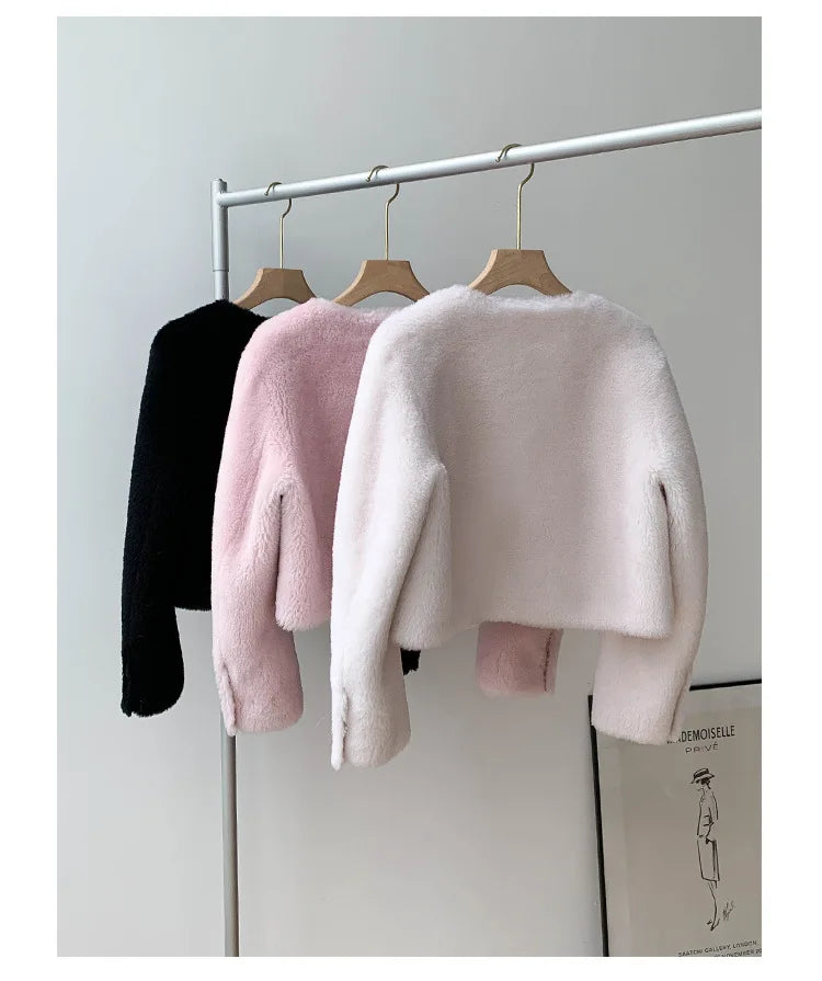 Chaqueta Piel Oveja Mujer Genuina - Chaqueta Shearling Cordero Invierno