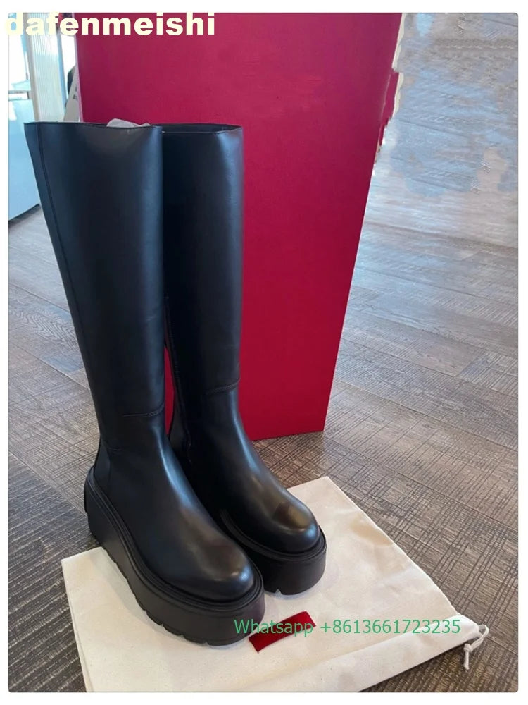 Botas Chelsea Mujer Cuña Plataforma - Negro Rojo Terciopelo Invierno