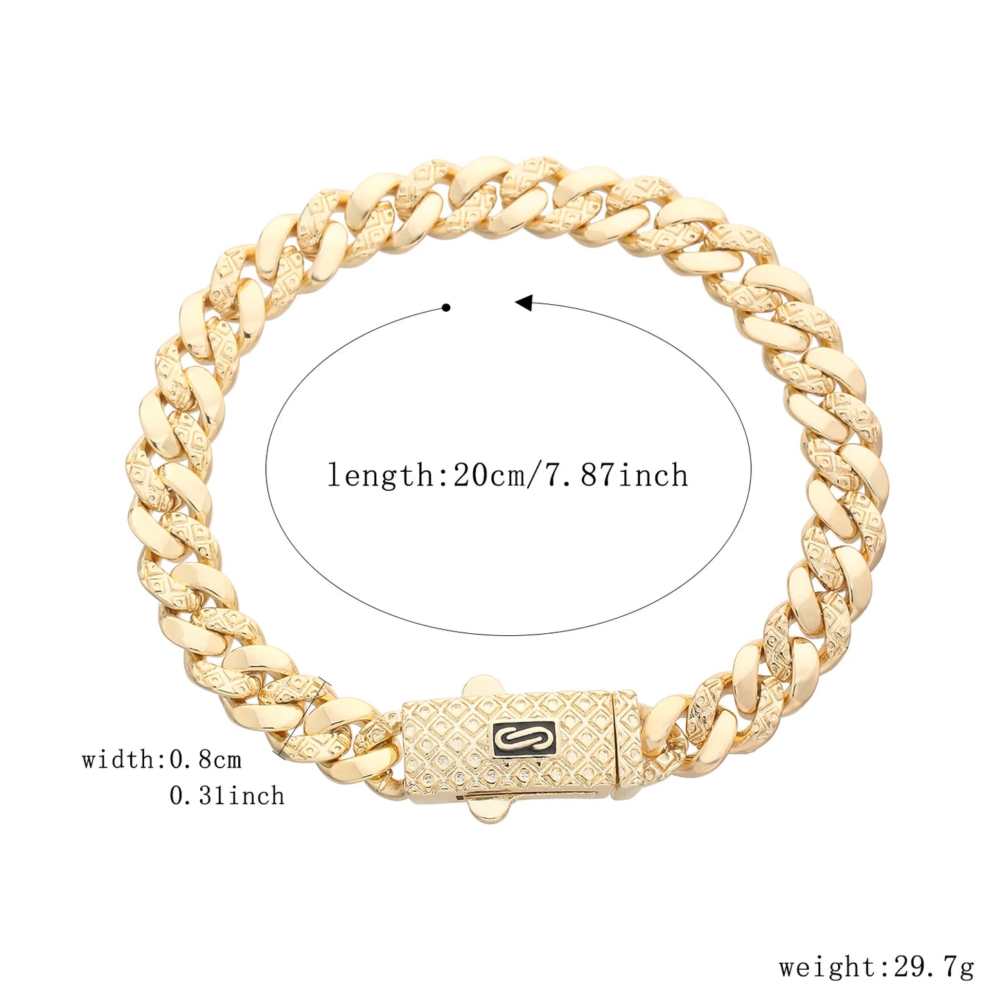 Pulsera Circonita Diamantes Mujer - Chapado Oro 14K Negocios Trendy