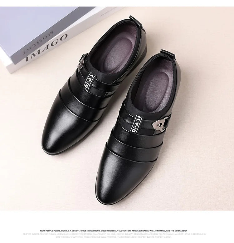 Zapatos Vestir Hombre Slip-On - Formales Boda Oficina Trabajo Loafers Elegantes