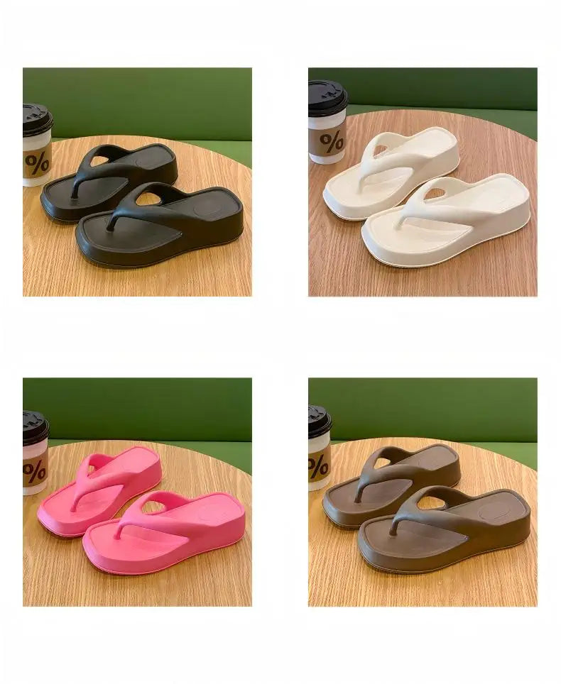 Chanclas Mujer Elegantes Transpirables - Sandalias Tacón Medio Outdoor Versátiles
