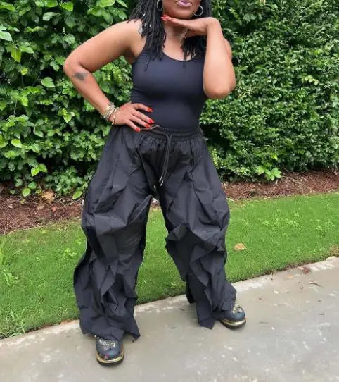 Pantalón Cargo Mujer Elegante - Pantalón Trabajo Patchwork 2025