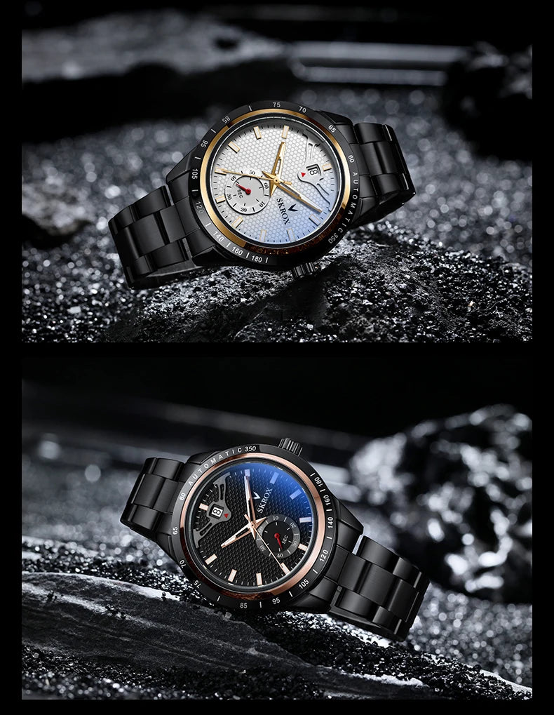 Reloj SKROX Automático Mecánico - Zafiro Acero Inoxidable Military Resistente al Agua