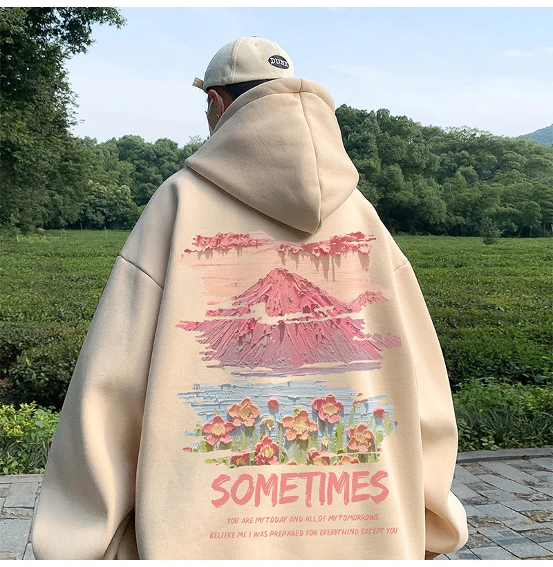 Sudadera Hombre Oversized Blanca 5XL - Hoodie Plain Casual