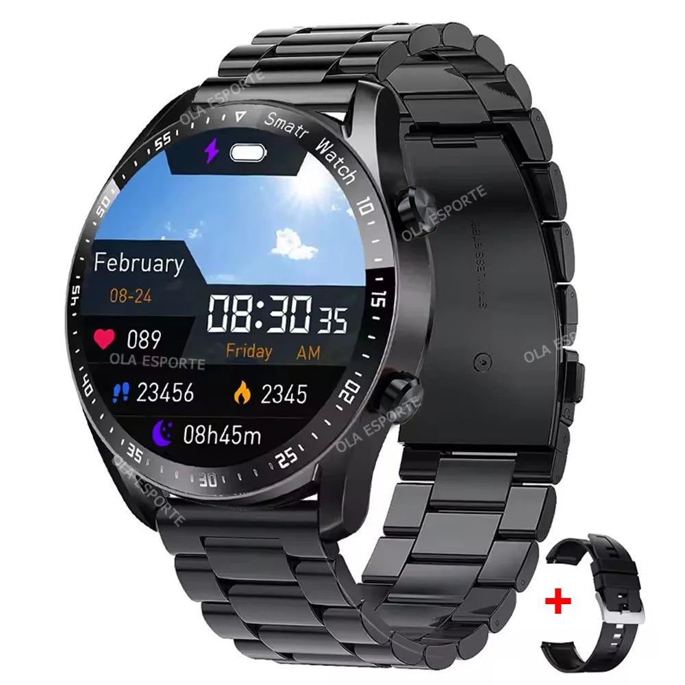 Smartwatch 2025 AMOLED Hombre Mujer - Pantalla Táctil Completa Bluetooth Llamadas 5ATM Deportivo