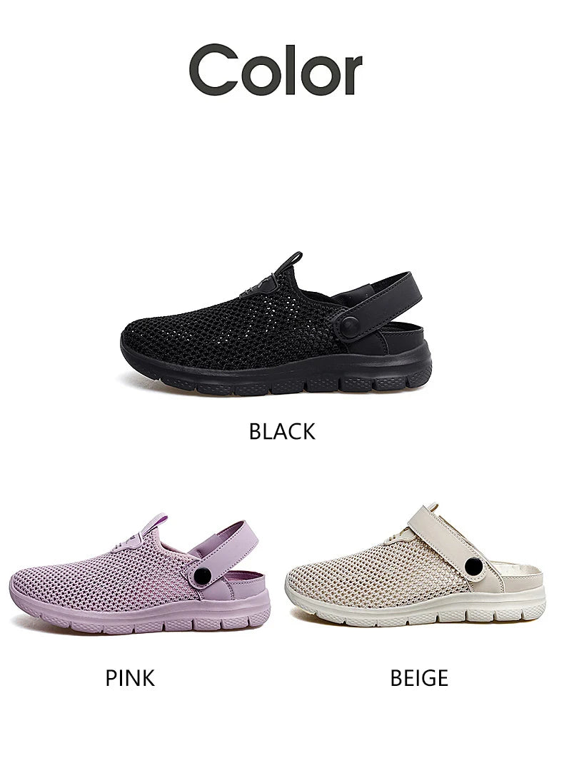 Sandalias Playa Mujer Transpirables - Zuecos Jardín Aqua Trekking Talla Grande