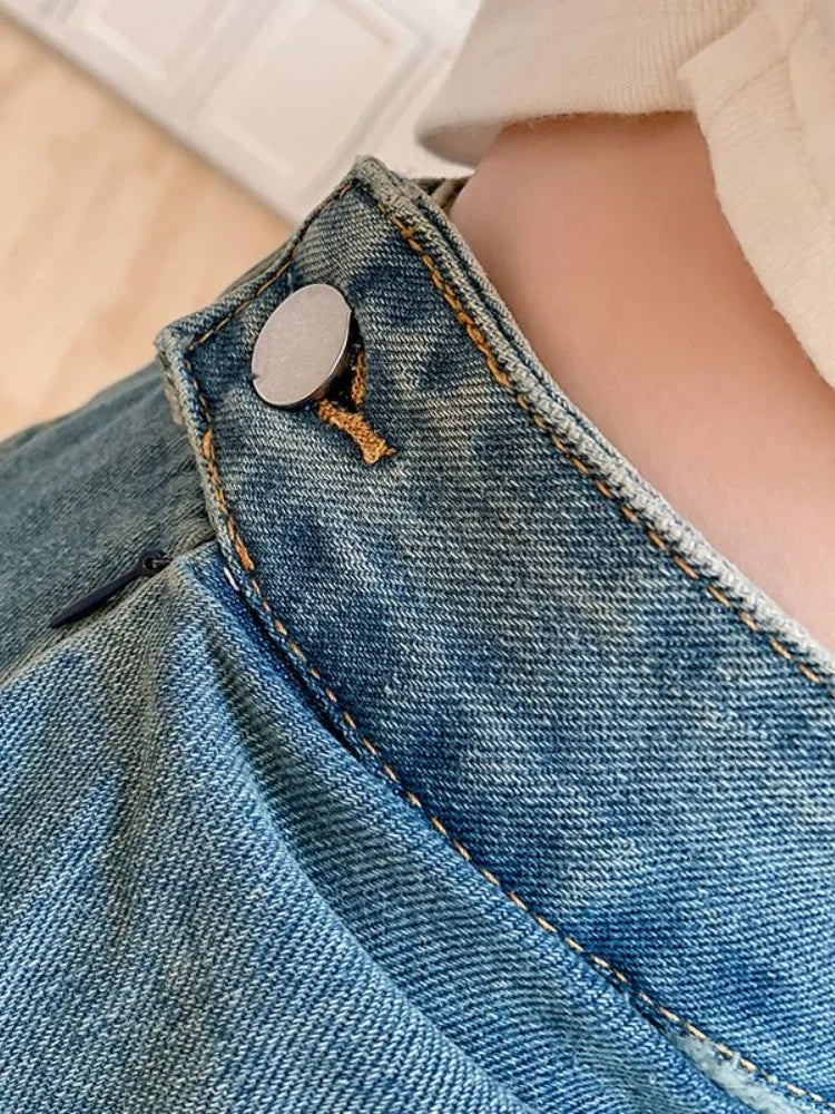 Jeans Mujer Pierna Ancha Americanos - Pantalón Holgado 2025