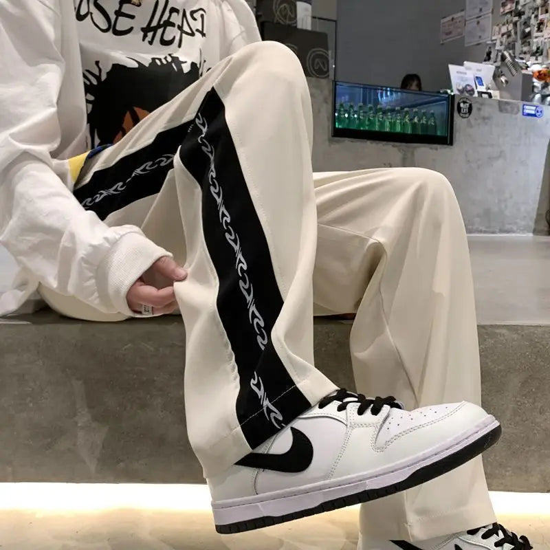 Pantalones Hombre Verano Color Sólido - Baggy Streetwear Ligeros Pierna Recta Casuales