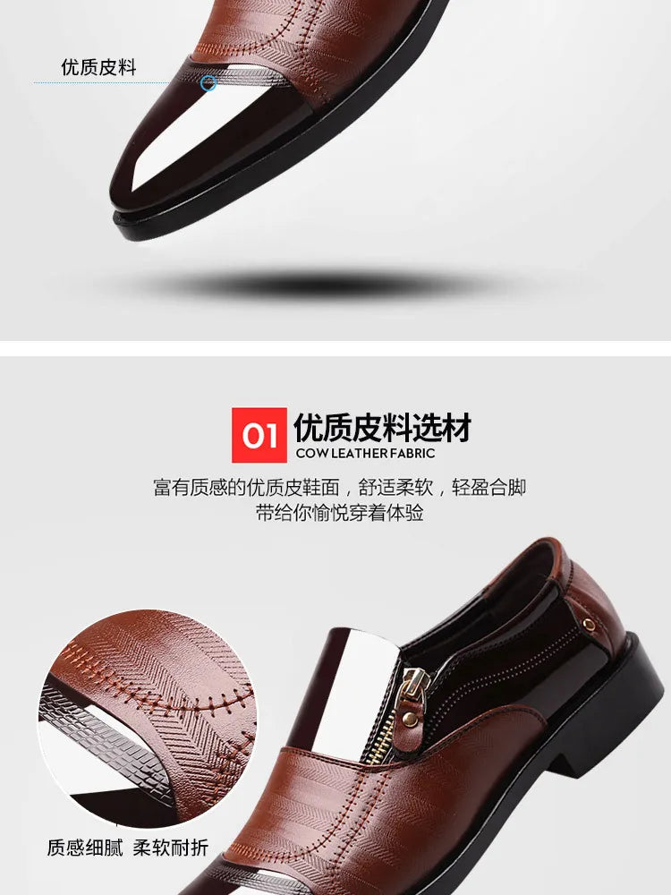 Zapatos Vestir Hombre Business Negros - Clásicos Elegantes Formales Boda Slip-On Oficina Oxford