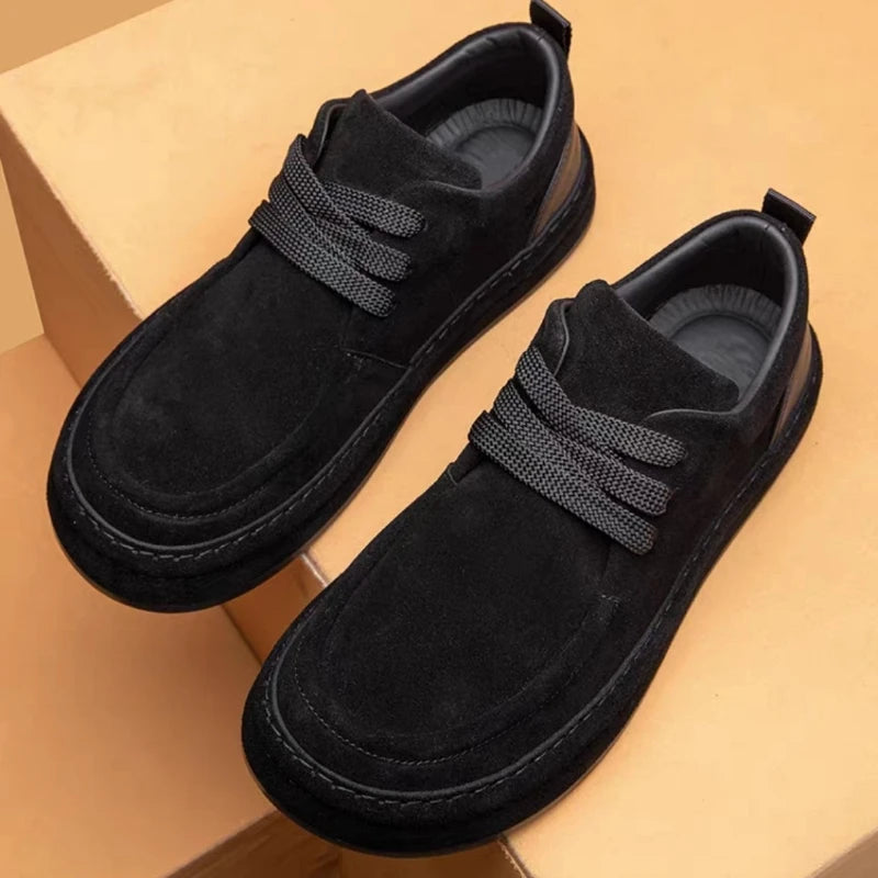 Mocasines Hombre Ante Marrón - Casual Fashion Walking Cómodos Uso Diario Duraderos