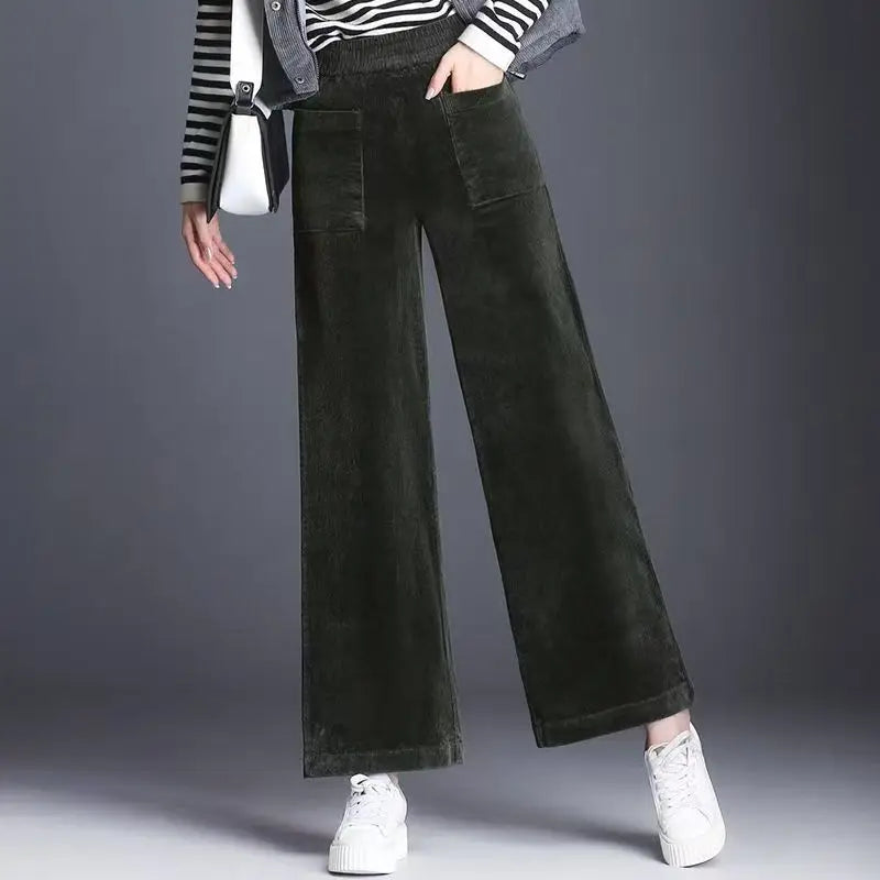 Pantalón Pana Pierna Ancha Mujer - Pantalón Palazzo Otoño 2019