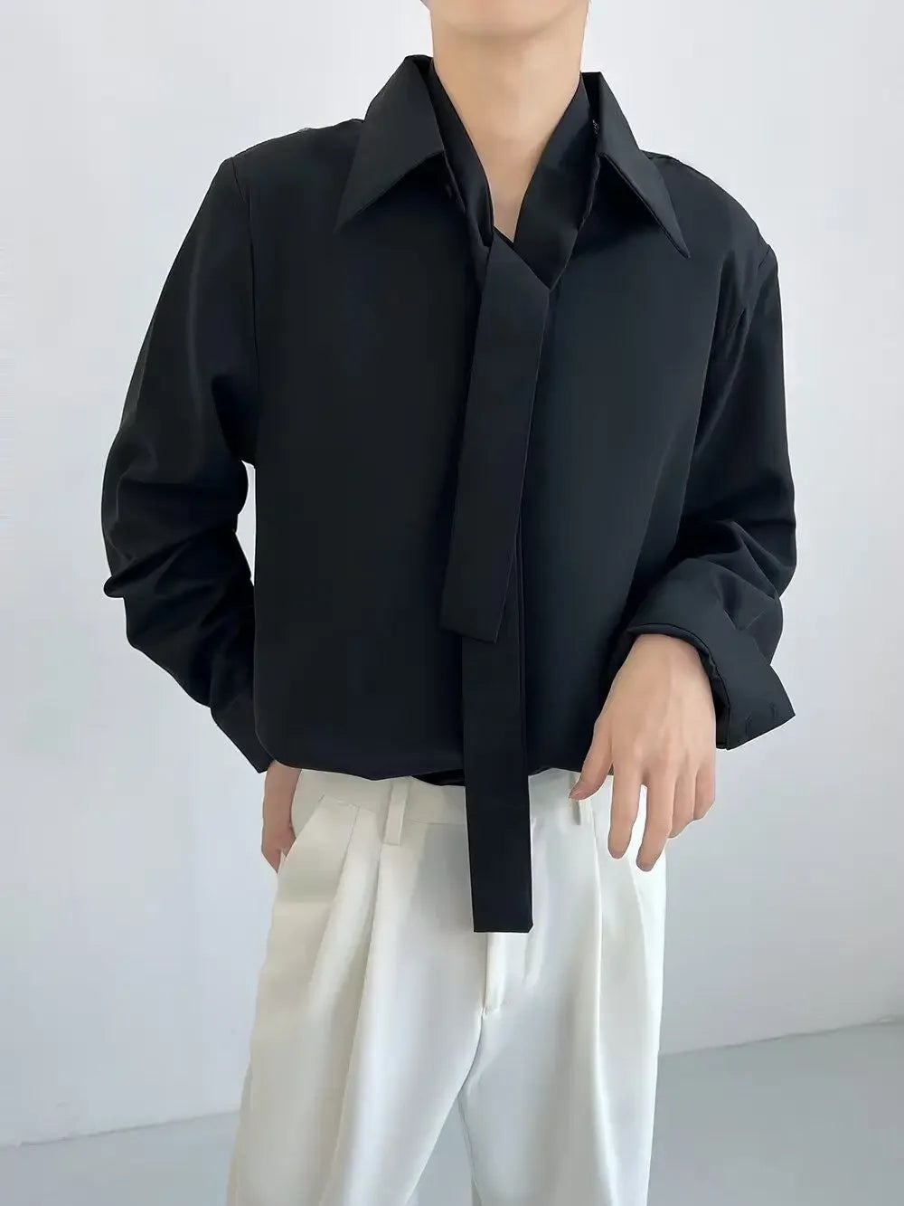 Camisa Hombre Casual Suelta Otoño - Manga Larga Trendy Brands Ins Joven