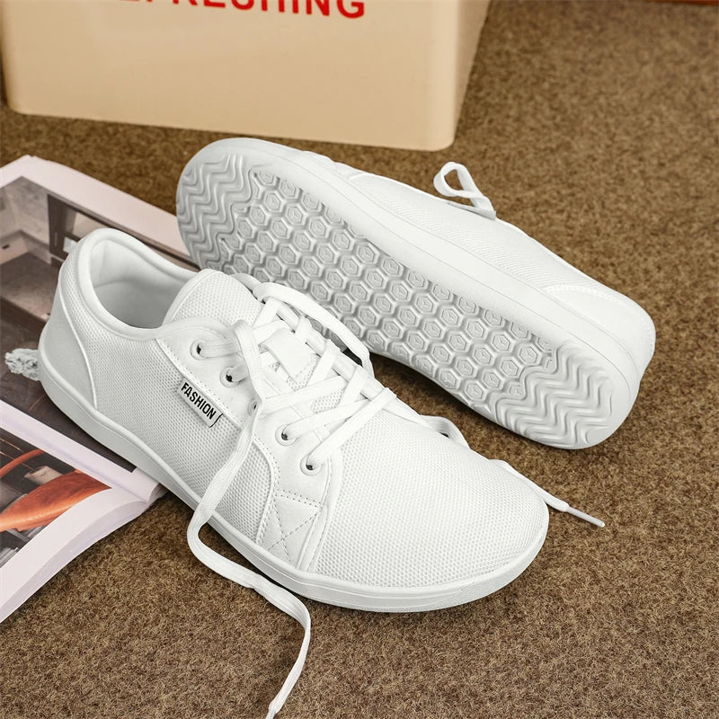 Zapatos Hombre Minimalistas Barefoot - Punta Ancha Zero Drop Transpirables Malla Ligeros Walking