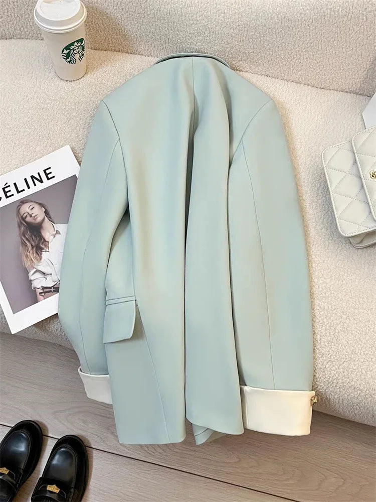 Blazer Mujer Elegante Manga Larga